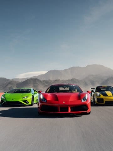 Lamborghini, Ferrari, and Porsche at SPEED VEGAS.