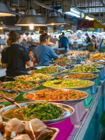 Thai food at a market in Bangkok