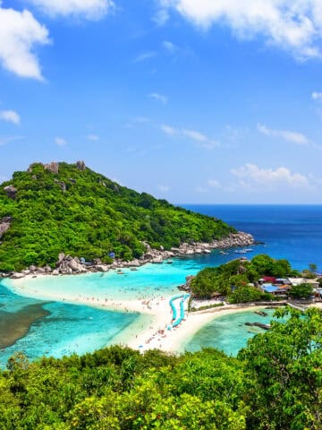 View of Nang Yuan Island from Koh Tao Thailand