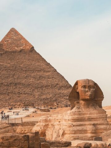 The Great Sphinx and Pyramid of Giza in Egypt