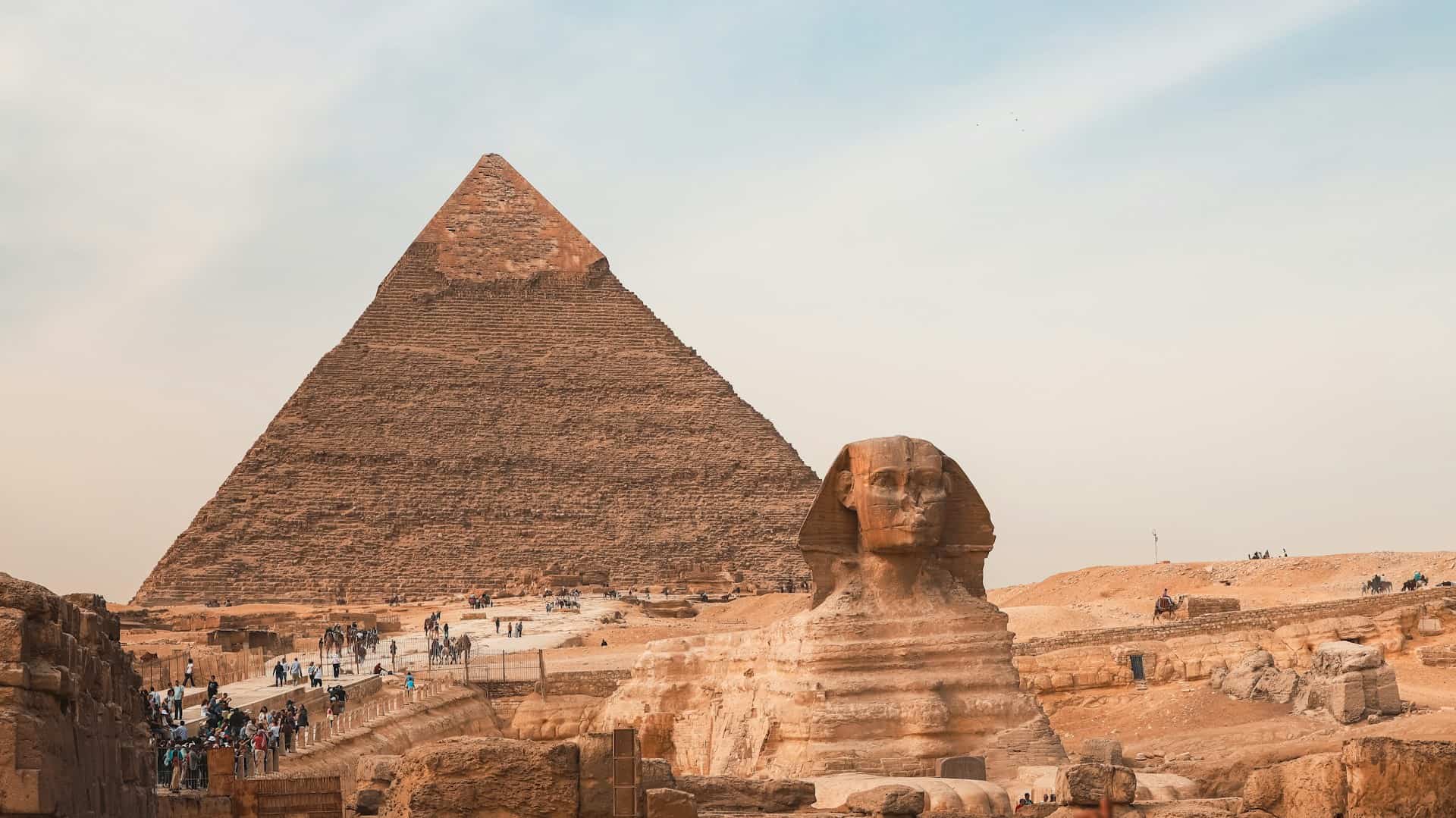 The Great Sphinx and Pyramid of Giza in Egypt